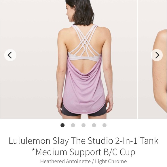 NWOT Lululemon Slay the Studio 2-in-1 Tank - Picture 2 of 10